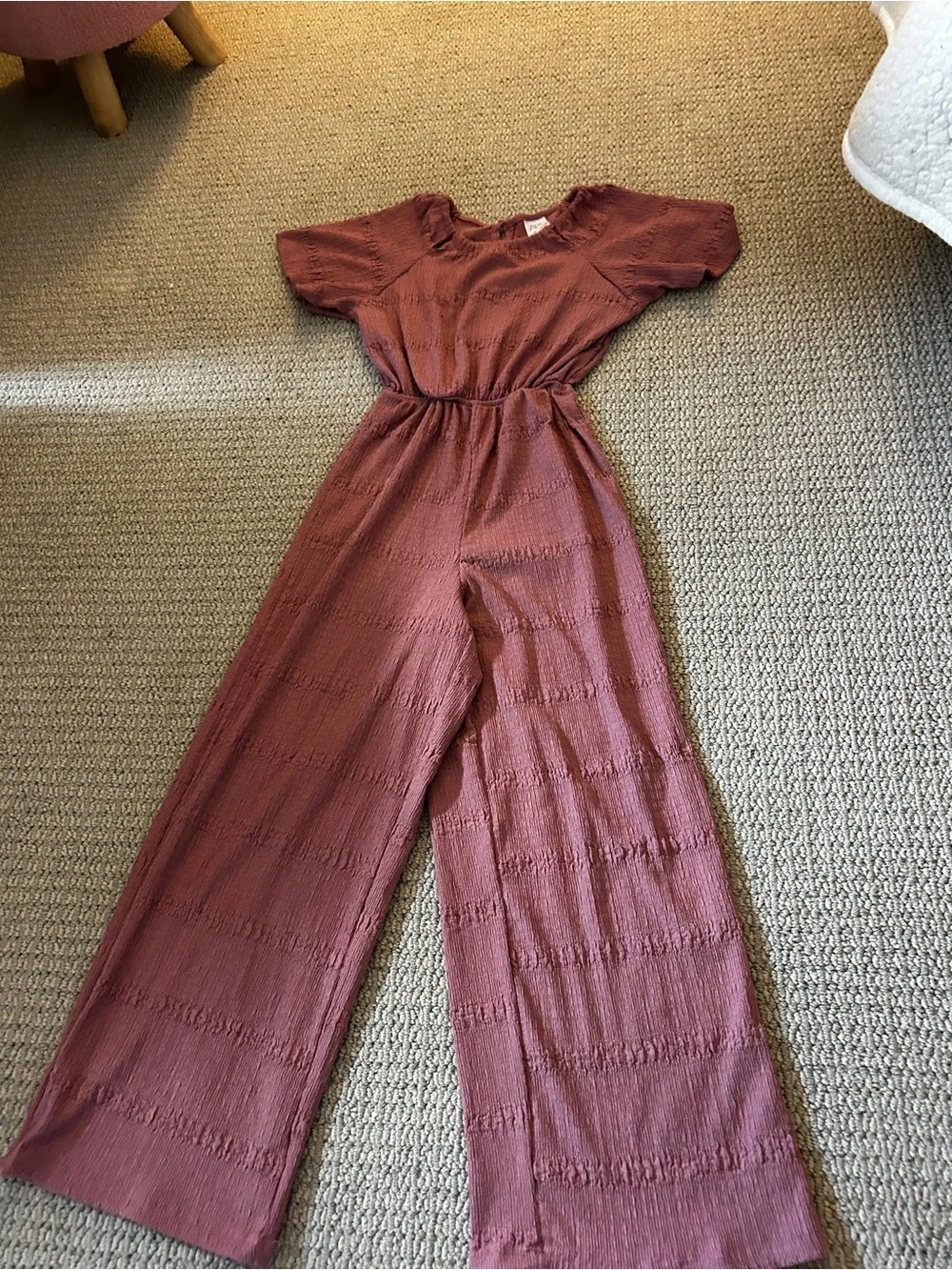 Zara Dusty Rose Wide-Leg Jumpsuit